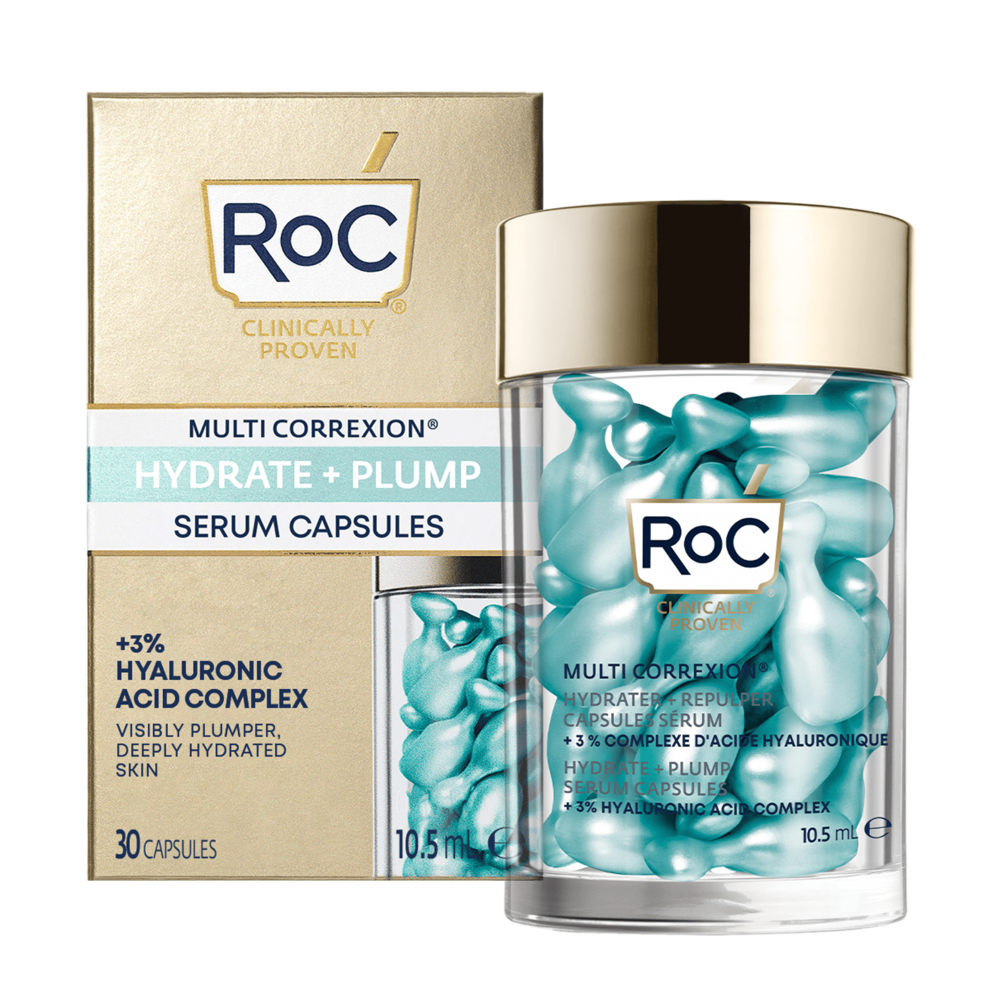 RoC® HYDRATE + PLUMP SÉRUM EN CÁPSULAS 30CT