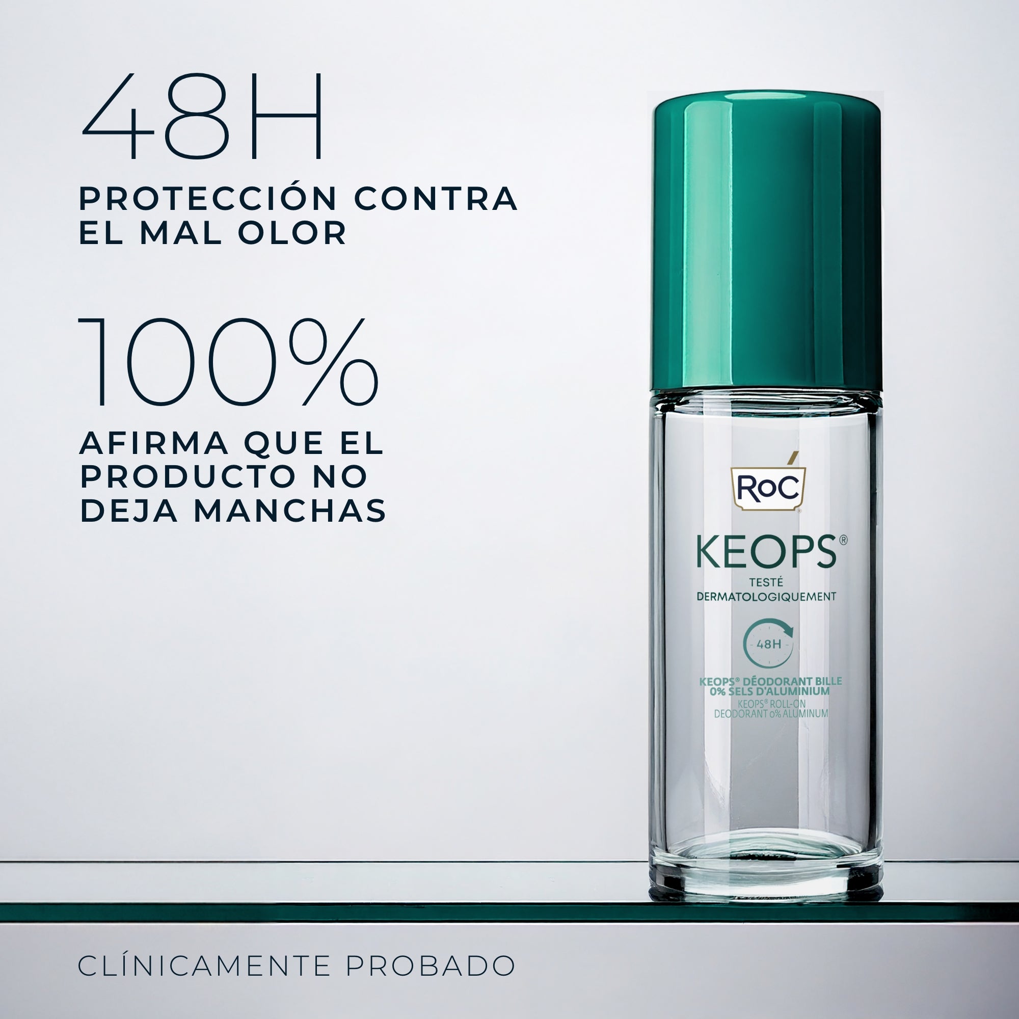 KEOPS® DESODORANTE ROLL ON 0% SALES DE ALUMINIO