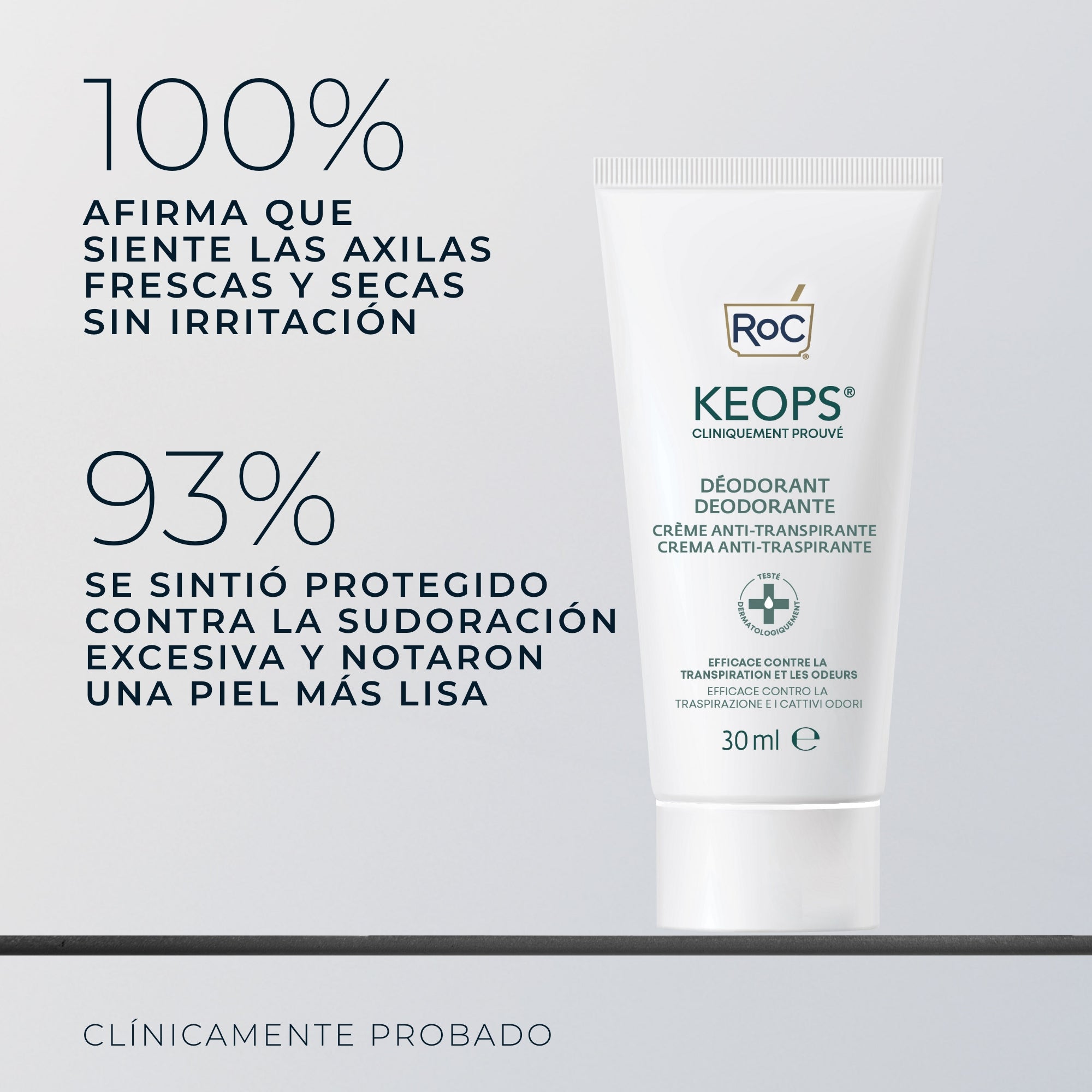 RoC® KEOPS DESODORANTE EN CREMA 30ml