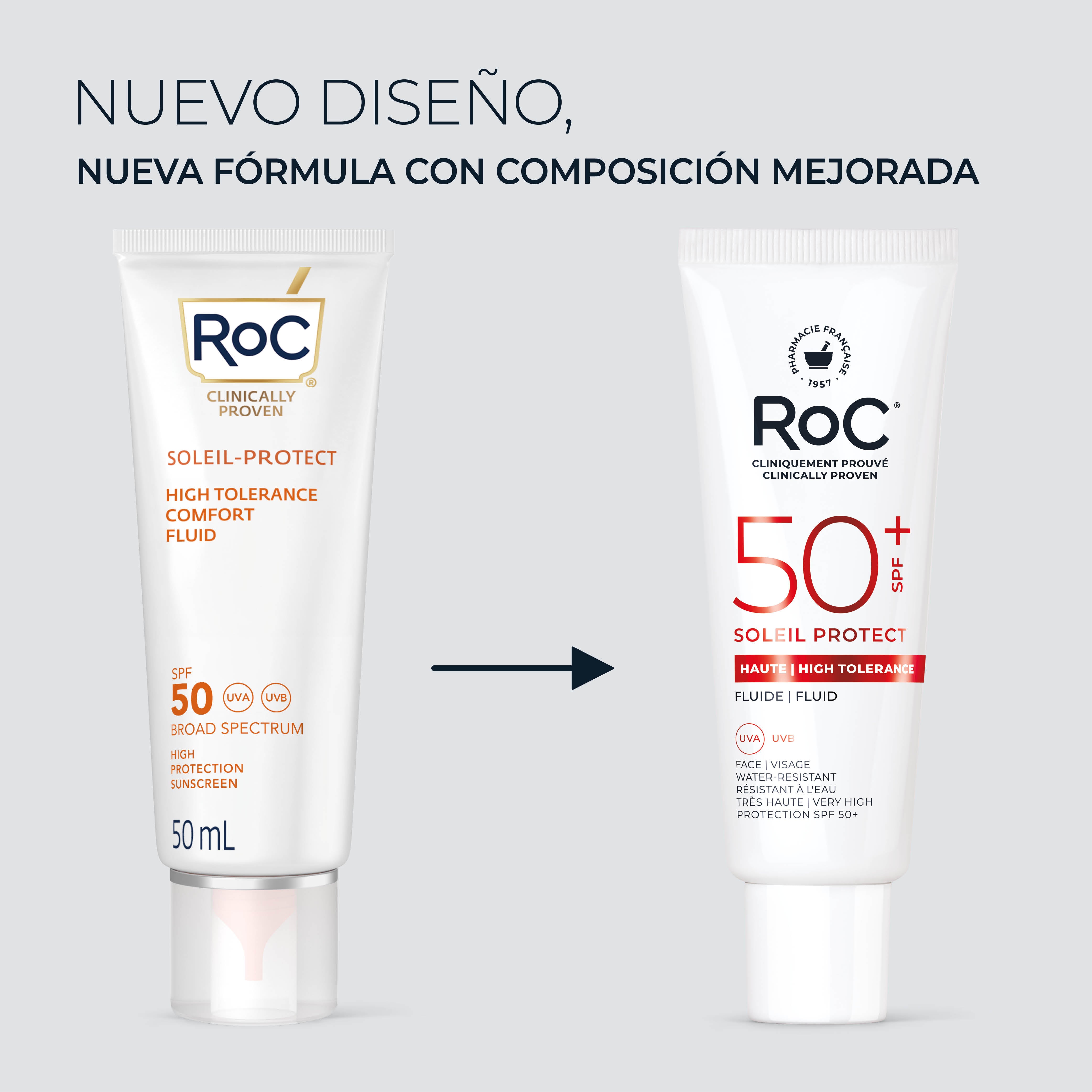 RoC® SOLEIL PROTECT FLUIDO ALTA TOLERANCIA SPF50+ 50ml
