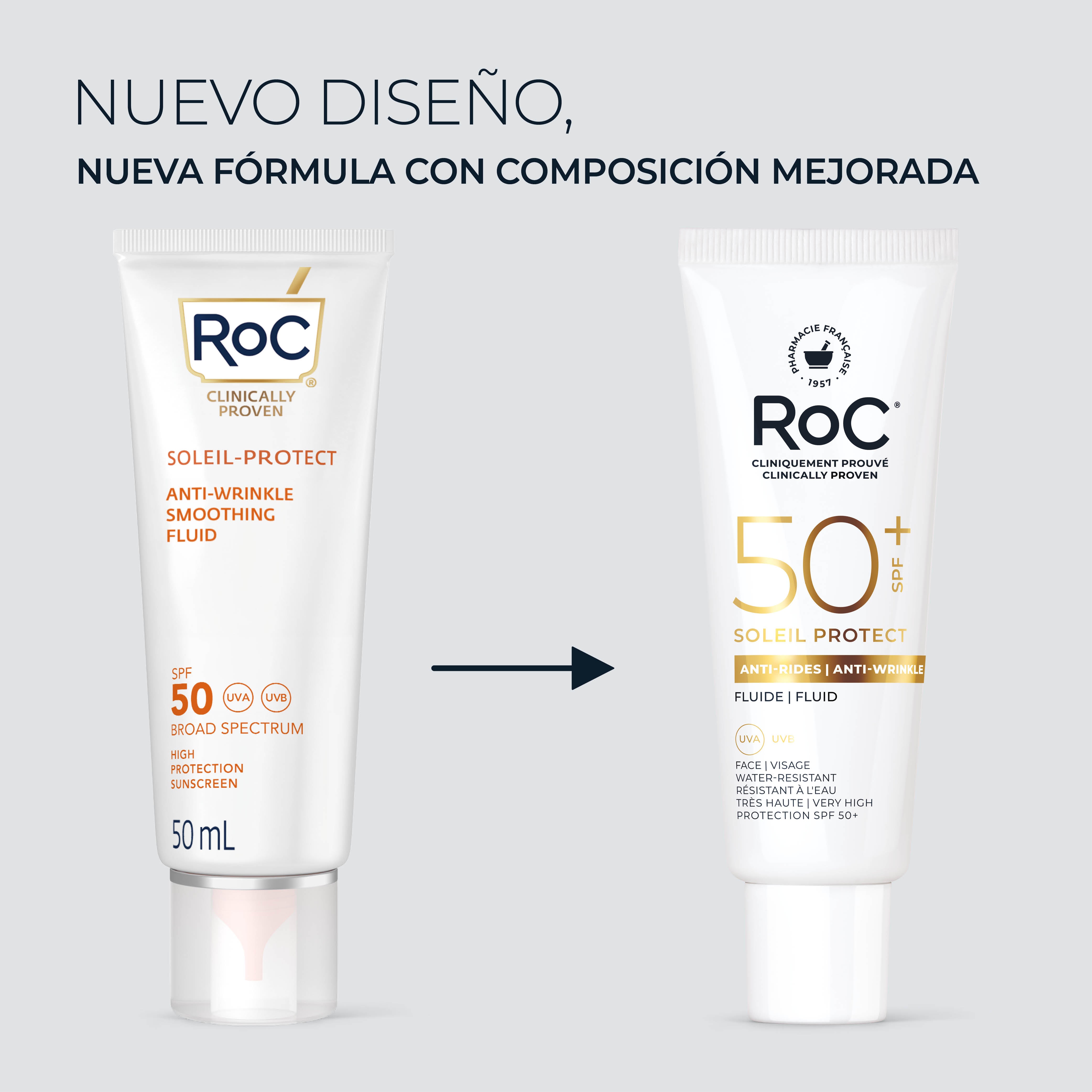 RoC® SOLEIL PROTECT FLUIDO ANTIARRUGAS SPF50+ 50ml