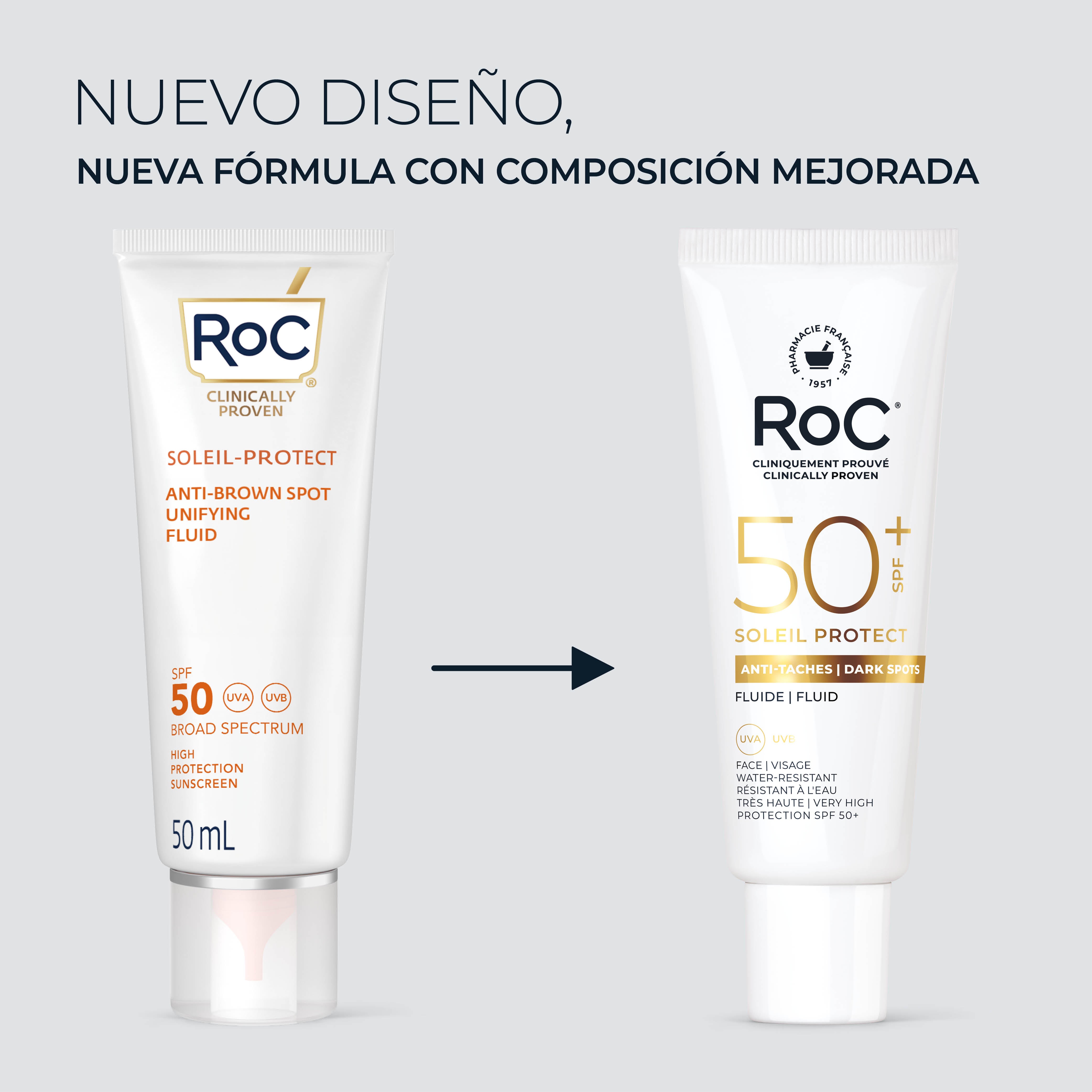 RoC® SOLEIL PROTECT FLUIDO ANTIMANCHAS SPF50+ 50ml