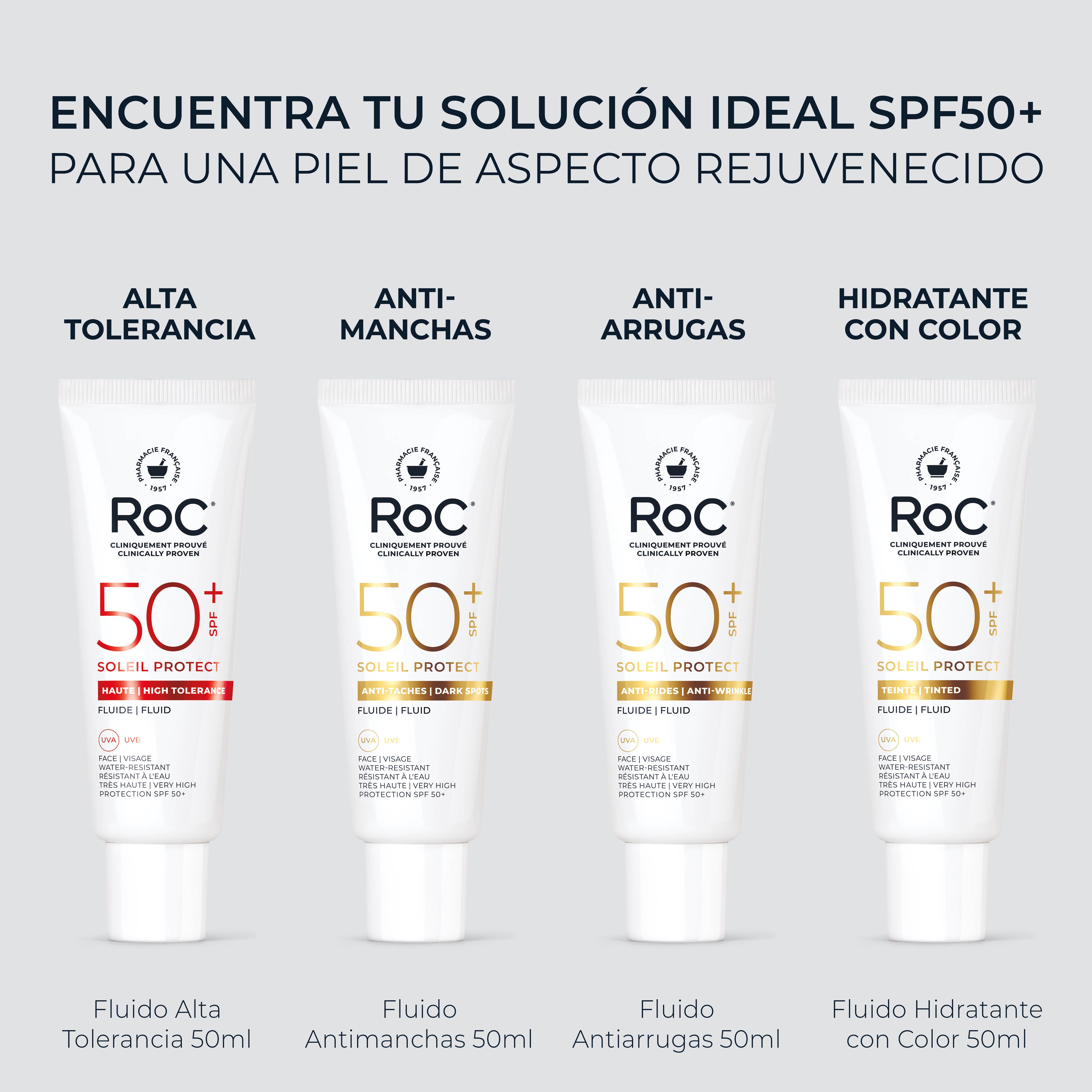 RoC® SOLEIL PROTECT FLUIDO ANTIMANCHAS SPF50+ 50ml