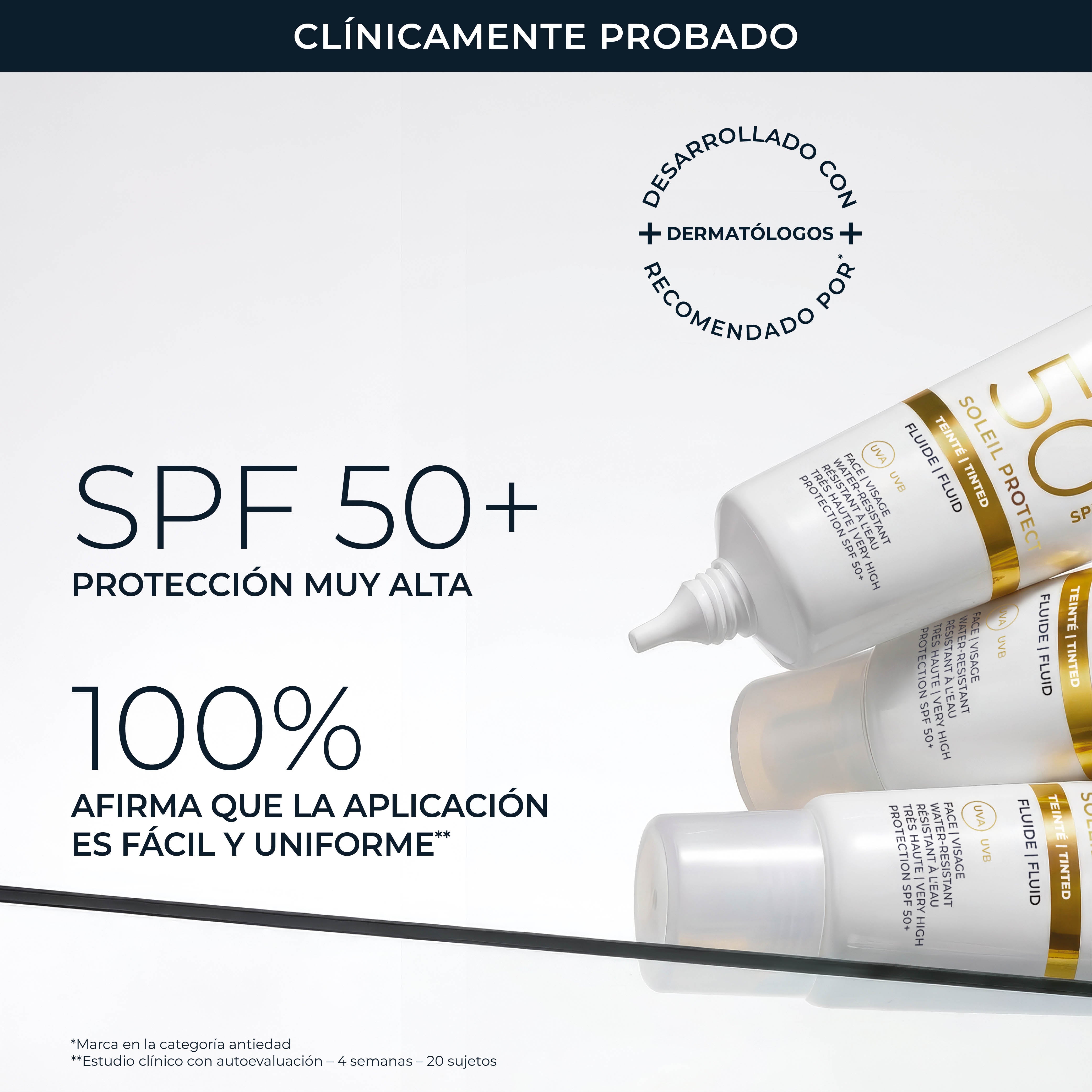 RoC® SOLEIL PROTECT FLUIDO HIDRATANTE CON COLOR SPF50+ 50ml
