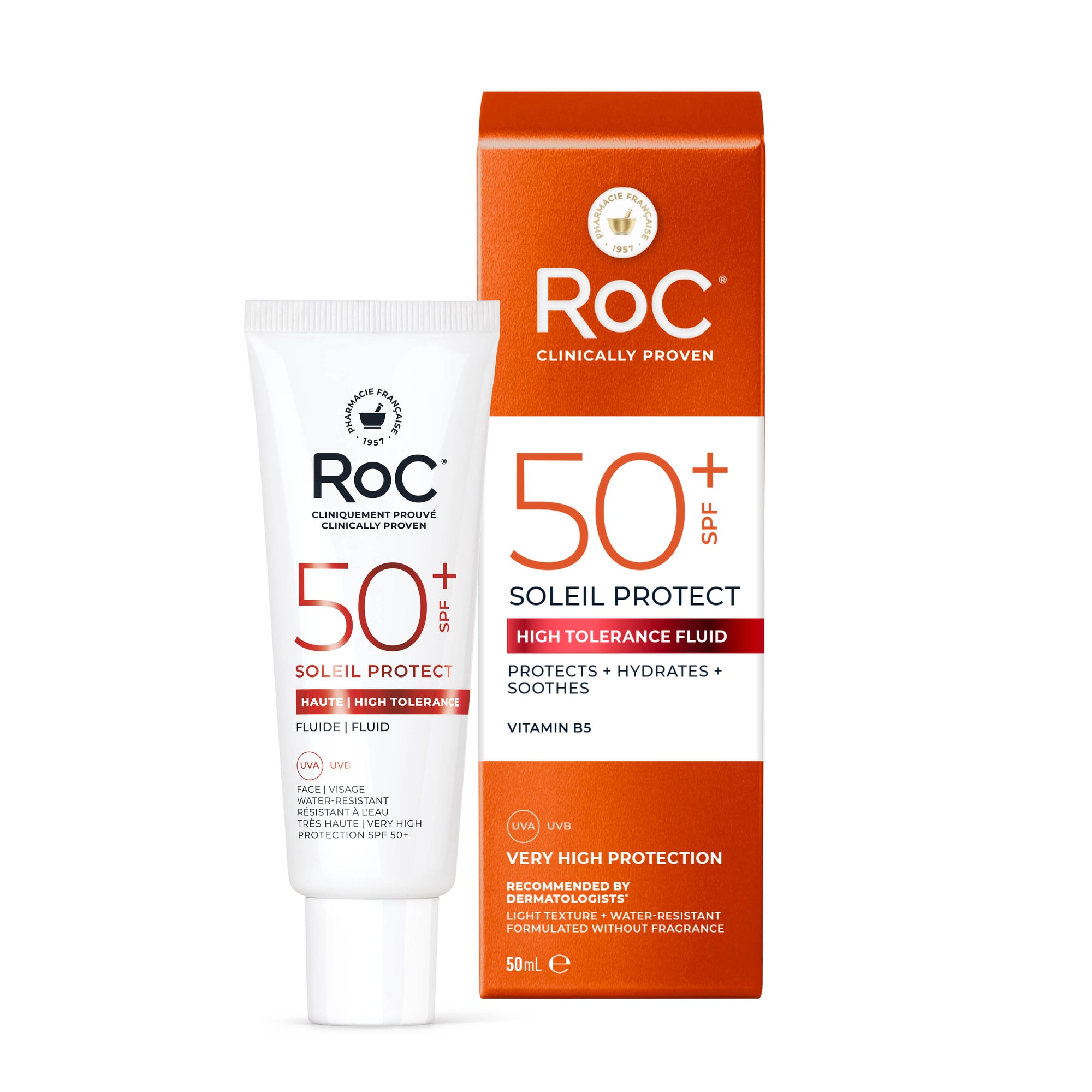 RoC® SOLEIL PROTECT FLUIDO ALTA TOLERANCIA SPF50+ 50ml