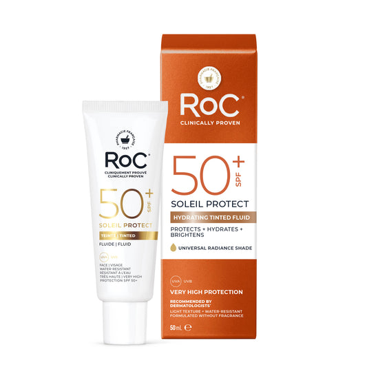 RoC® SOLEIL PROTECT FLUIDO HIDRATANTE CON COLOR SPF50+
