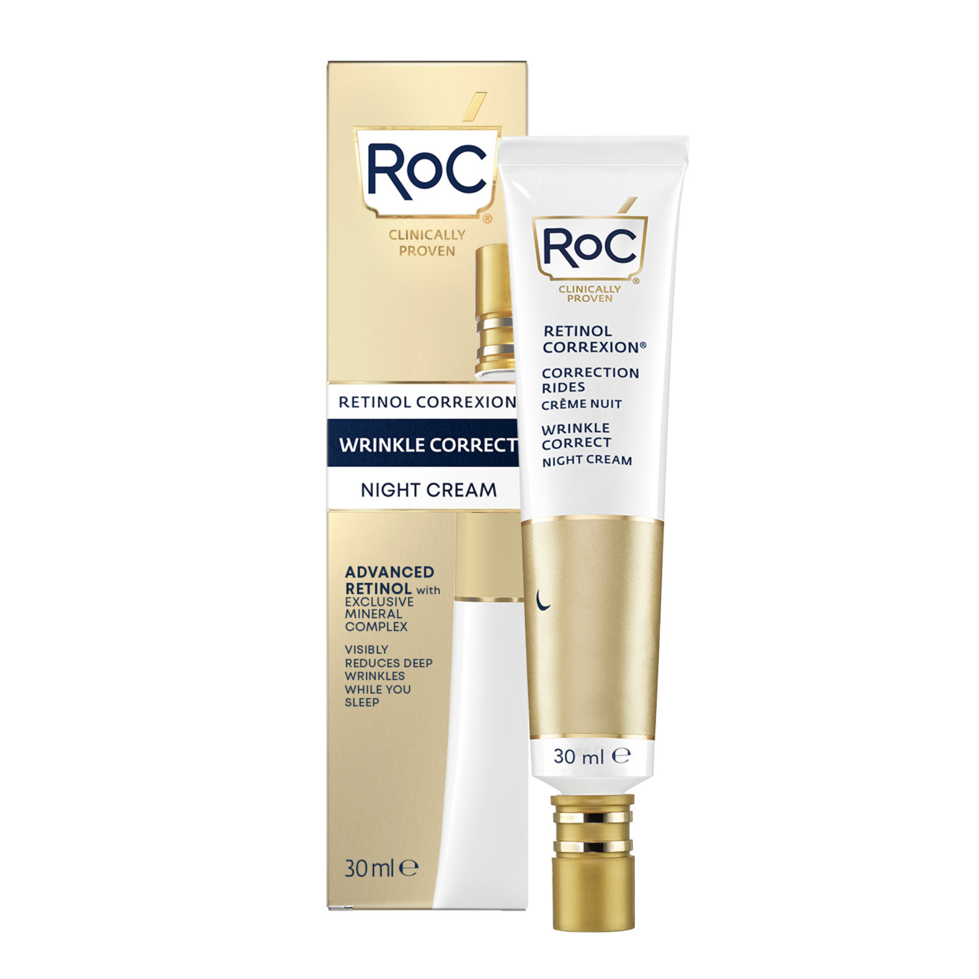 RoC® WRINKLE CORRECT CREMA NOCHE 30ML