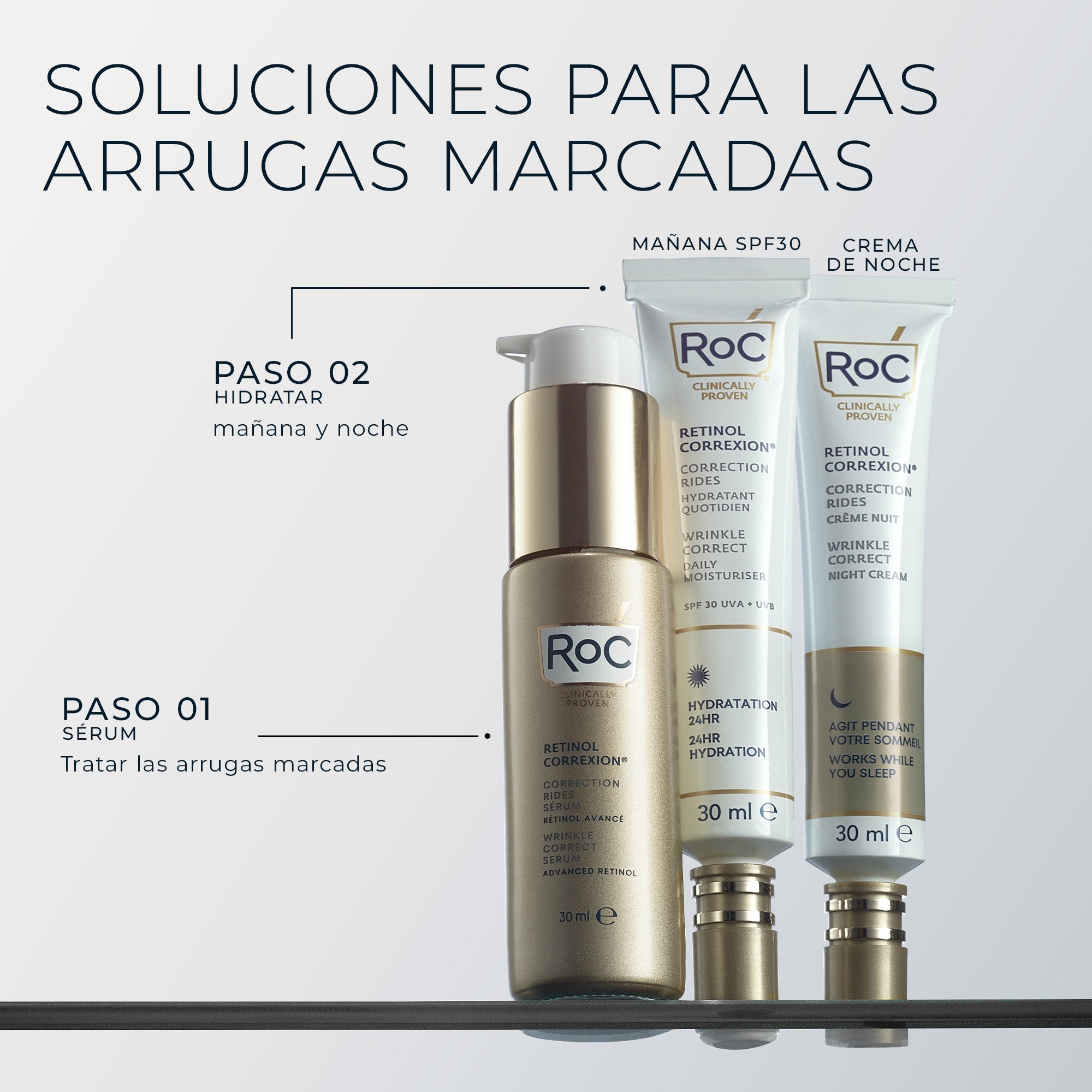RoC® WRINKLE CORRECT CREMA NOCHE 30ML